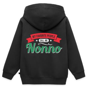 Opa Großvater Vintage Großvater - Kinder Premium Organic Zip Hoodie - Schwarz - Hinten - AI Model Kid Male (0cm)
