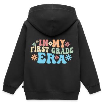 In Meiner Ersten Klasse Ära Erster Schultag - Kinder Premium Organic Zip Hoodie - Schwarz - Hinten - AI Model Kid Male (0cm)