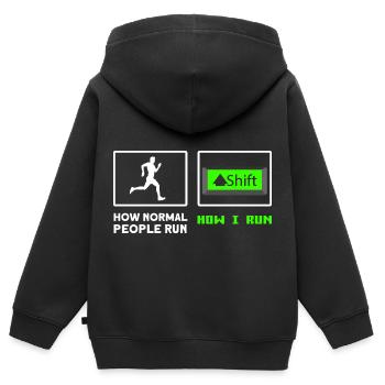 Zocken Gamer Retro Gamer Videospiele Geschenk - Kinder Premium Organic Zip Hoodie - Schwarz - Hinten - AI Model Kid Male (0cm)
