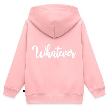 Whatever - Kinder Premium Organic Zip Hoodie - Rosa - Hinten - AI Model Kid Female (0cm)