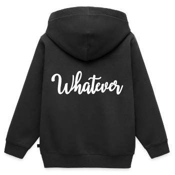 Whatever - Kinder Premium Organic Zip Hoodie - Schwarz - Hinten - AI Model Kid Male (0cm)