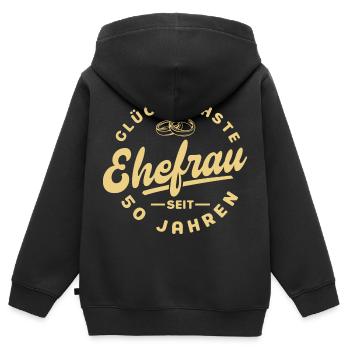 Ehepaar 50 Jahre Ehe Goldene Hochzeit Geschenk - Kinder Premium Organic Zip Hoodie - Schwarz - Hinten - AI Model Kid Male (0cm)