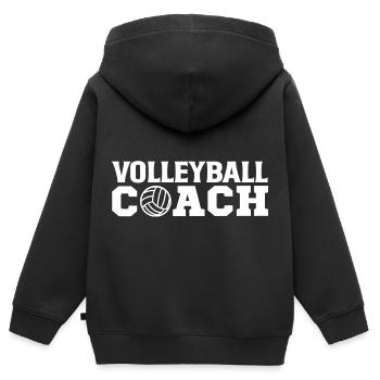 Volleyball Volleyballer Beach Volleyball Spieler - Kinder Premium Organic Zip Hoodie - Schwarz - Hinten - AI Model Kid Male (0cm)