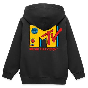 MTV Music Television Radio-Logo - Kinder Premium Organic Zip Hoodie - Schwarz - Hinten - AI Model Kid Male (0cm)