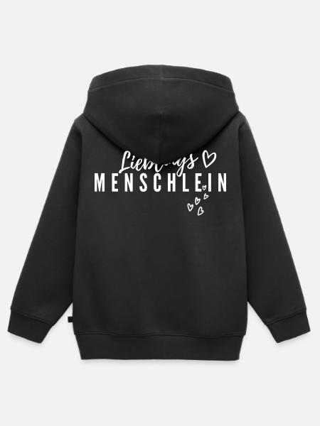 Kleiner Lieblingsmensch - Kinder Premium Organic Zip Hoodie - Schwarz