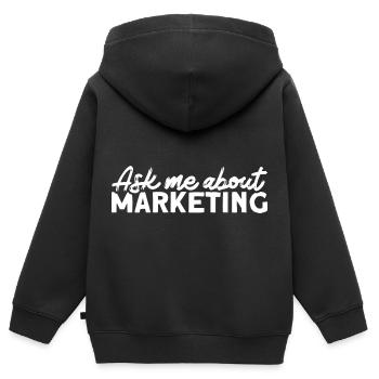 Marketing Marketing Manager Digital Marketing - Kids Premium Organic Zip-up Hoodie - black - Back - AI Model Kid Male (0cm)