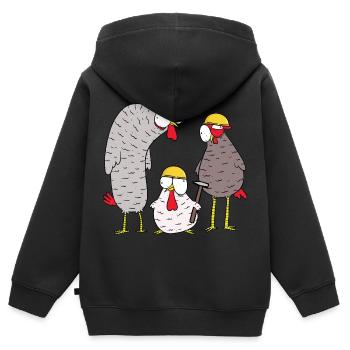 Construction Site Construction Client Deployment Team Hammer - Kids Premium Organic Zip-up Hoodie - black - Back - AI Model Kid Male (0cm)