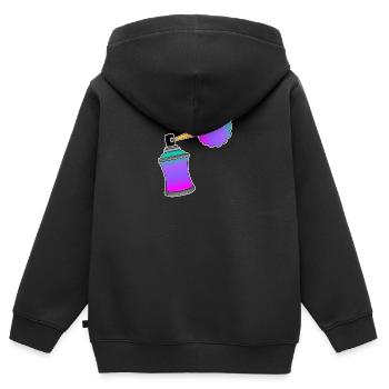 Spraydose Graffiti - Kinder Premium Organic Zip Hoodie - Schwarz - Hinten - AI Model Kid Male (0cm)