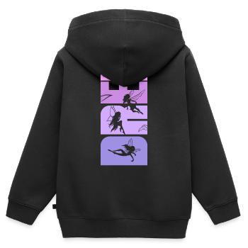 Feen 3. Geburtstag 3 Jahre alt Mädchen Fee - Kinder Premium Organic Zip Hoodie - Schwarz - Hinten - AI Model Kid Male (0cm)