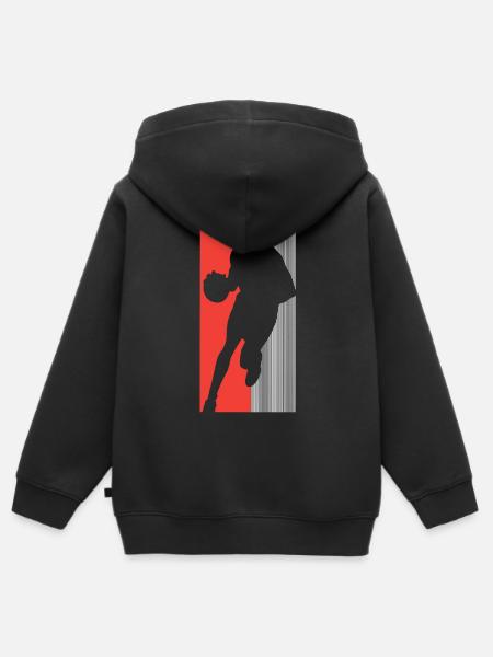 Basketball Basketballer - Kinder Premium Organic Zip Hoodie - Schwarz