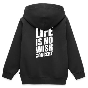 Life Is No Wish Concert - Kids Premium Organic Zip-up Hoodie - black - Back - AI Model Kid Male (0cm)