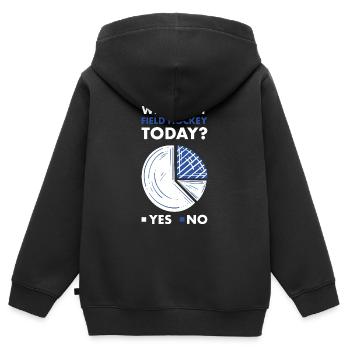 Sport Will I Play Field Hockey - Kids Premium Organic Zip-up Hoodie - black - Back - AI Model Kid Male (0cm)