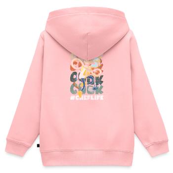 Koch Chef Kochkunst Geschmack - Kinder Premium Organic Zip Hoodie - Rosa - Hinten - AI Model Kid Female (0cm)