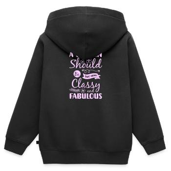 Shopping Individual Lifestyle - Kids Premium Organic Zip-up Hoodie - black - Back - AI Model Kid Male (0cm)