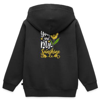 Blume Geschenk Romantisch - Kinder Premium Organic Zip Hoodie - Schwarz - Hinten - AI Model Kid Male (0cm)