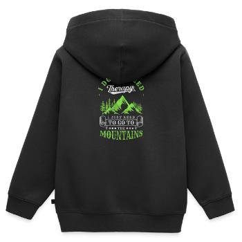 Bergsteiger Wanderer Bergsport Kletterwand - Kinder Premium Organic Zip Hoodie - Schwarz - Hinten - AI Model Kid Male (0cm)