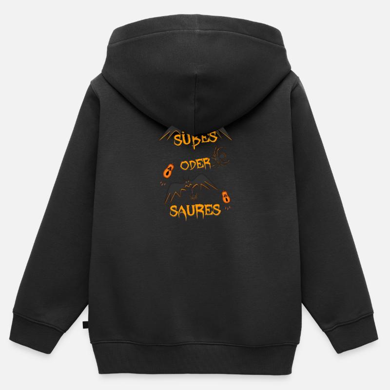 Süßes oder Saures - Kinder Premium Organic Zip Hoodie - Schwarz