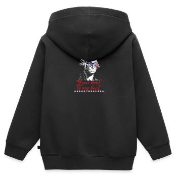 George Washington Your Beef Is My Beef Rapper - Kinder Premium Organic Zip Hoodie - Schwarz - Hinten - AI Model Kid Male (0cm)