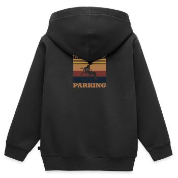 Handicap In It pour les personnes handicapées de stationnement - Sweat Premium à capuche zippé enfant bio - noir - Dos - AI Model Kid Male (0cm)