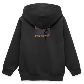 Je vais juste attendre que ce soit un professeur calme - Sweat Premium à capuche zippé enfant bio - noir - Dos - AI Model Kid Male (0cm)