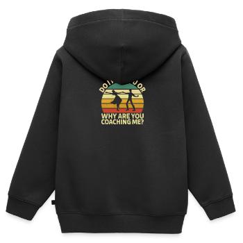 Robe de danse Swing pour femme Lindy Hop Swing - Sweat Premium à capuche zippé enfant bio - noir - Dos - AI Model Kid Male (0cm)