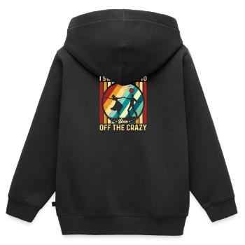 Robe de danse Swing pour femme Lindy Hop Swing - Sweat Premium à capuche zippé enfant bio - noir - Dos - AI Model Kid Male (0cm)