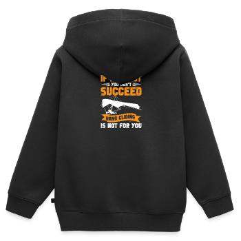 Hang Gliding Equipment Hang Glider Helmet - Kinder Premium Organic Zip Hoodie - Schwarz - Hinten - AI Model Kid Male (0cm)