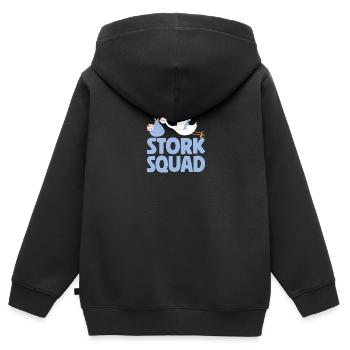 Stork Squad Labor & Delivery Nurse - Kids Premium Organic Zip-up Hoodie - black - Back - AI Model Kid Male (0cm)
