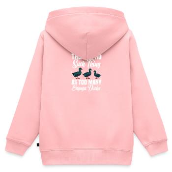 Cayuga Duck Food Enclos pour animaux en peluche Cayuga - Sweat Premium à capuche zippé enfant bio - rose - Dos - AI Model Kid Female (0cm)