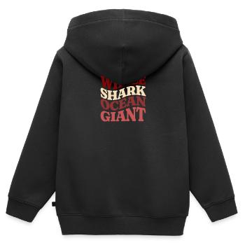 Whale Shark - Kinder Premium Organic Zip Hoodie - Schwarz - Hinten - AI Model Kid Male (0cm)