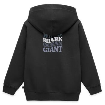 Whale Shark - Kinder Premium Organic Zip Hoodie - Schwarz - Hinten - AI Model Kid Male (0cm)