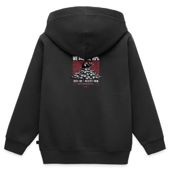 Le choc des classes rebelles résiste à la résistance - Sweat Premium à capuche zippé enfant bio - noir - Dos - AI Model Kid Male (0cm)