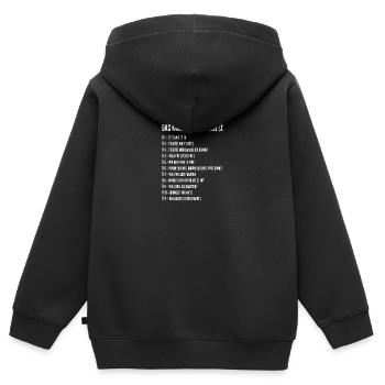 Et Kölsche Jrundjesetz Kölner Kölsche - Kinder Premium Organic Zip Hoodie - Schwarz - Hinten - AI Model Kid Male (0cm)