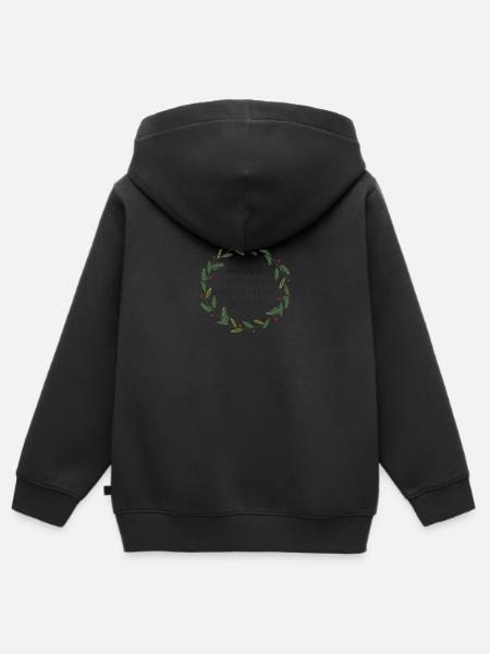 christliches Design - Gottesliebe - Kinder Premium Organic Zip Hoodie - Schwarz