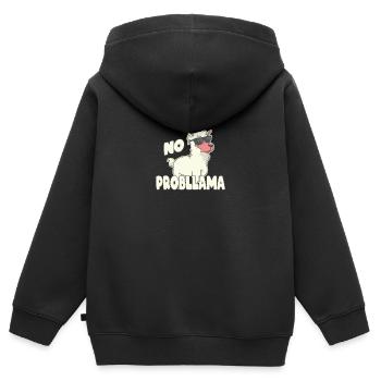 Llama with sunglasses - Kids Premium Organic Zip-up Hoodie - black - Back - AI Model Kid Male (0cm)