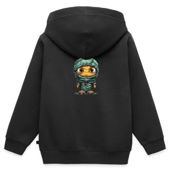 Halloween Spooky Cartoon Mummy - Kinder Premium Organic Zip Hoodie - Schwarz - Hinten - AI Model Kid Male (0cm)