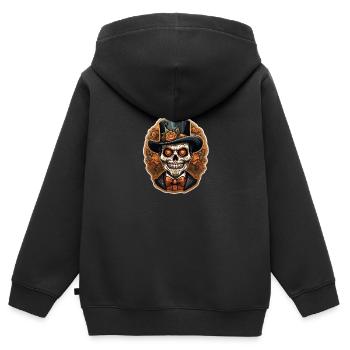 Day Of The Dead I Sugar Skull I Dia De Los Muertos - Kinder Premium Organic Zip Hoodie - Schwarz - Hinten - AI Model Kid Male (0cm)