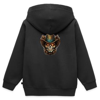Day Of The Dead I Sugar Skull I Dia De Los Muertos - Kinder Premium Organic Zip Hoodie - Schwarz - Hinten - AI Model Kid Male (0cm)