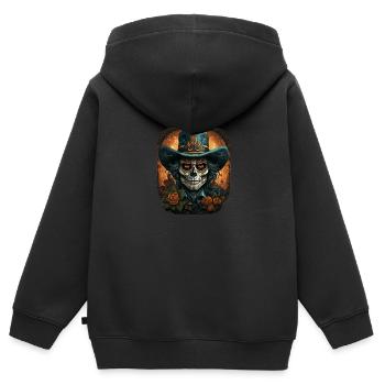 Day Of The Dead I Sugar Skull I Dia De Los Muertos - Kinder Premium Organic Zip Hoodie - Schwarz - Hinten - AI Model Kid Male (0cm)