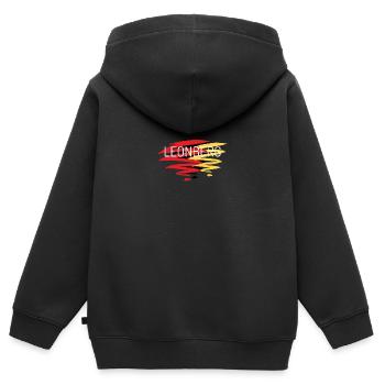 Geschenkidee für Kind aus Leonberg - Kinder Premium Organic Zip Hoodie - Schwarz - Hinten - AI Model Kid Male (0cm)
