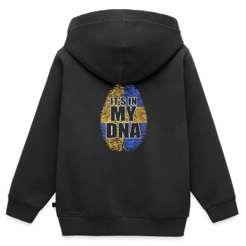 Schweden Schwedisch - Kinder Premium Organic Zip Hoodie - Schwarz - Hinten - AI Model Kid Male (0cm)