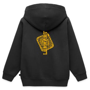Cadeau pour Lennart - Sweat Premium à capuche zippé enfant bio - noir - Dos - AI Model Kid Male (0cm)