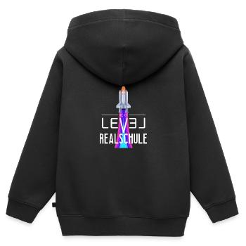 Realschule Grundschulabschluss Schulabschluss - Kinder Premium Organic Zip Hoodie - Schwarz - Hinten - AI Model Kid Male (0cm)