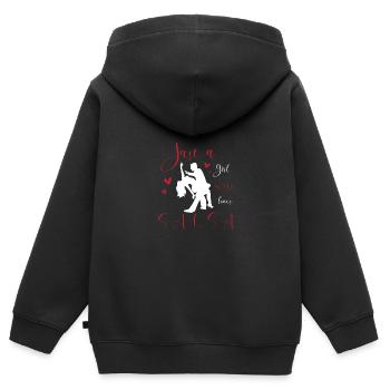 Salsa Dancer Dancer - Kids Premium Organic Zip-up Hoodie - black - Back - AI Model Kid Male (0cm)