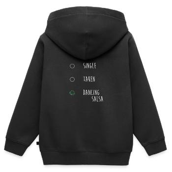 Danseuse de salsa Danseuse - Sweat Premium à capuche zippé enfant bio - noir - Dos - AI Model Kid Male (0cm)