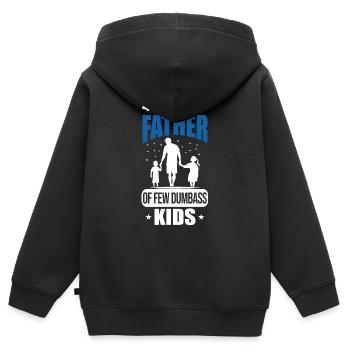 Père fier - Sweat Premium à capuche zippé enfant bio - noir - Dos - AI Model Kid Male (0cm)