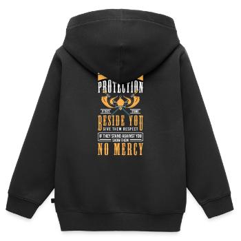 Thor Valhalla Mythologie - Sweat Premium à capuche zippé enfant bio - noir - Dos - AI Model Kid Male (0cm)