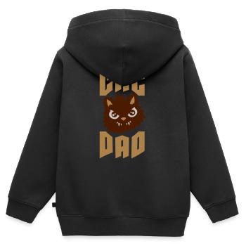 Cat Dad dangerous hangover - Kids Premium Organic Zip-up Hoodie - black - Back - AI Model Kid Male (0cm)