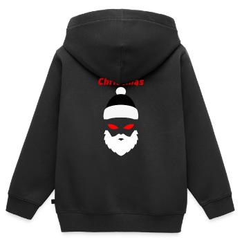 Blutige Weihnachten Fröhliche Weihnacht Horror - Kinder Premium Organic Zip Hoodie - Schwarz - Hinten - AI Model Kid Male (0cm)