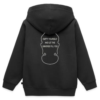 EMPTY YOURSELF - Kids Premium Organic Zip-up Hoodie - black - Back - AI Model Kid Male (0cm)